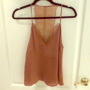 Gorgeous! New copper satin and lace camisole.